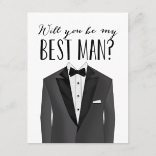 Tuxedo Best Man Groomsman Invitation