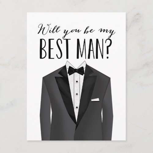 Tuxedo Best Man | Groomsman Invitation