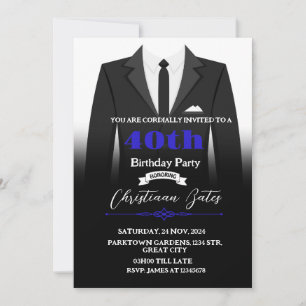 Tuxedo Birthday Invitation