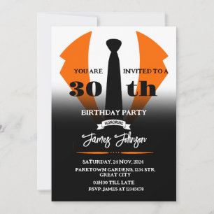 Tuxedo Birthday Invitation