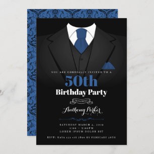 Tuxedo Birthday Invitation