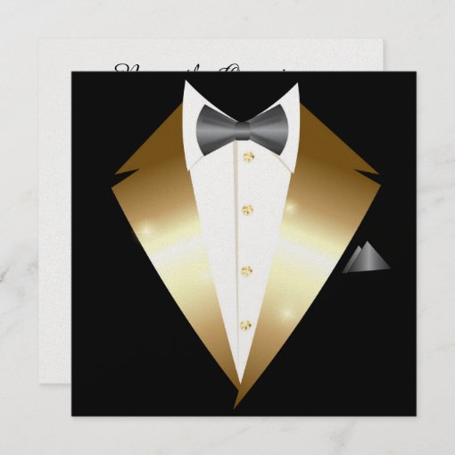 Tuxedo Black Tie Event INVITATION | Zazzle