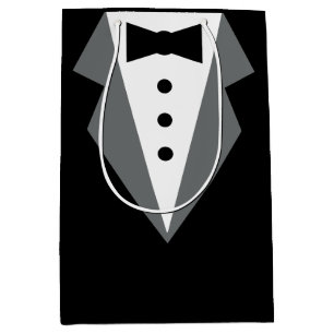 Tuxedo Black Tie Father's Day Medium Gift Bag