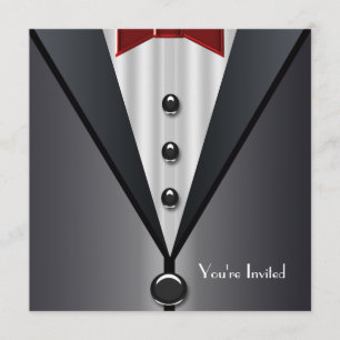 Tuxedo Black Tie Formal Event Black Tie Party Invitation