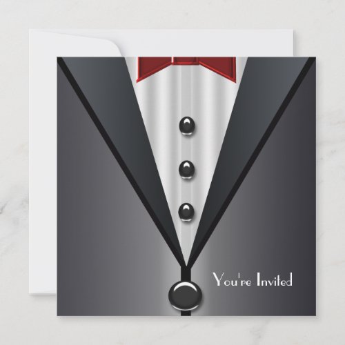 Tuxedo Black Tie Formal Event Black Tie Party Invitation