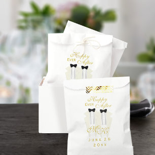 Tuxedo Black Tie Monogram Groom Wedding Favor Bags