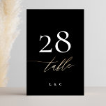 Tuxedo Black Yellow Gold Calligraphy Mod Wedding Table Number<br><div class="desc">Tuxedo Black Yellow Gold Calligraphy Modern Wedding Table Number - modern and impressive - part of a collection</div>