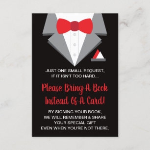 Tuxedo Book Card, Books For Baby Enclosure Card