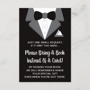 Tuxedo Book Card, Books For Baby Enclosure Card