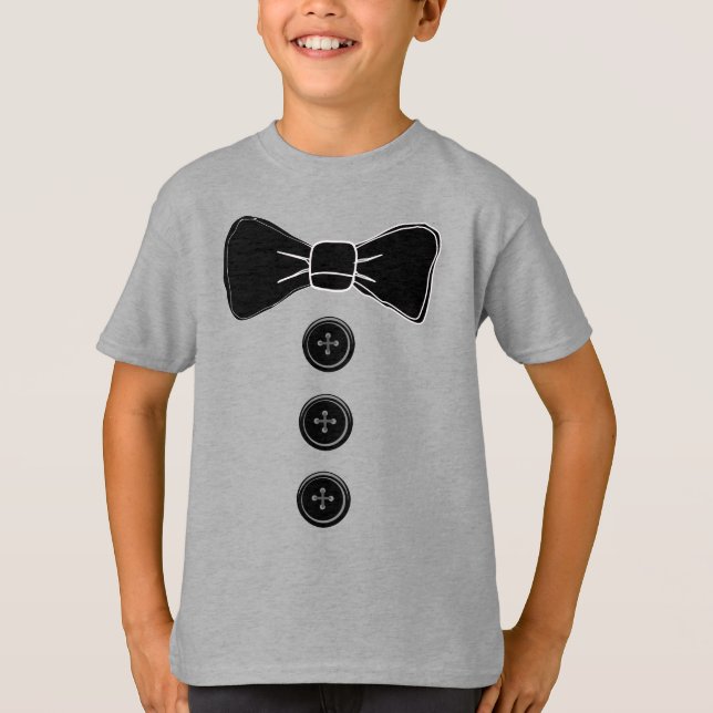 Tuxedo Bow Tie Boys T-shirts (Front)