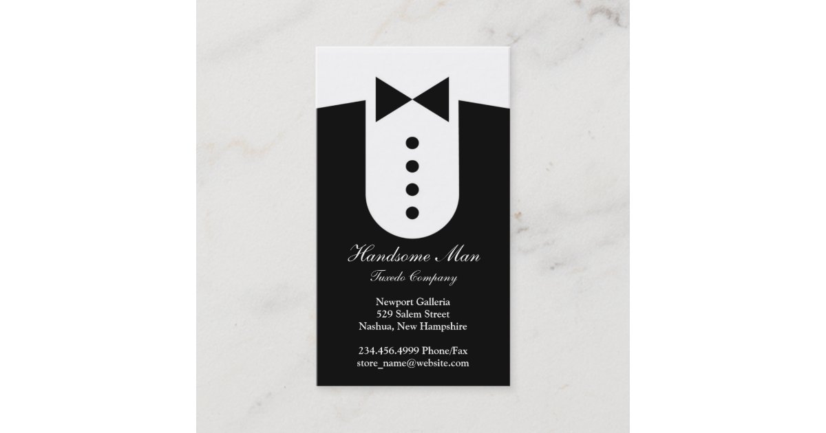 Tuxedo Business Card | Zazzle