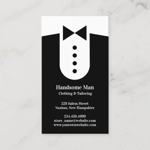 Customizable Tuxedo Business Card
