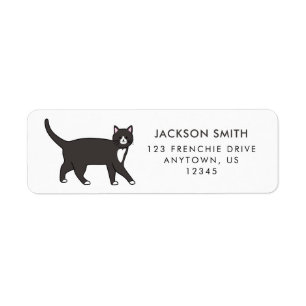 Tuxedo Cat Address Label
