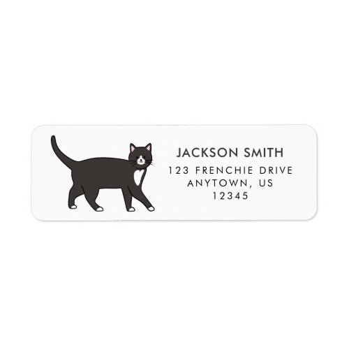 Tuxedo Cat Address Label