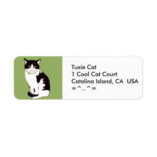 Tuxedo Cat Address Labels
