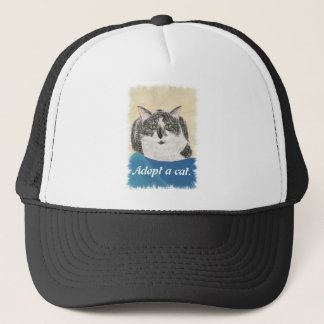 Tuxedo Cat Adopt a cat promotion hats