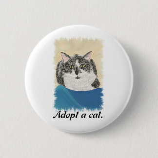 Tuxedo Cat Adopt a Cat Promotion Pins