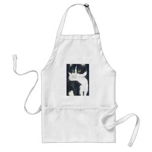 Tuxedo cat adult apron