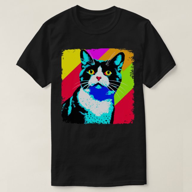 Tuxedo Cat Art Cat Lover Gift 4 T-Shirt (Design Front)