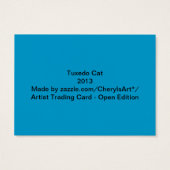 Tuxedo Cat Artist Trading Card (Back)