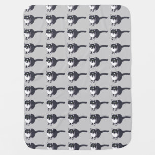 Tuxedo Cat Baby Blankets