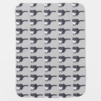 Tuxedo Cat Baby Blankets