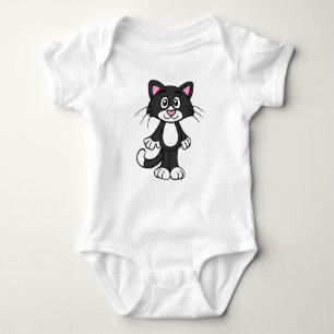 Tuxedo cat baby bodysuit