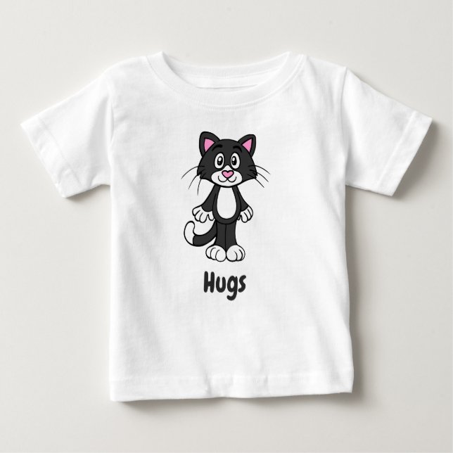 Tuxedo cat baby tee shirt (Front)