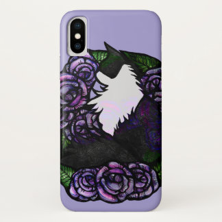 Tuxedo Cat Black and white kitty cats iPhone X Case