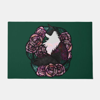 Tuxedo Cat Black and white kitty cats              Doormat