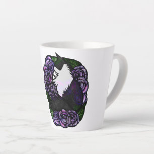 Tuxedo Cat Black and white kitty cats Latte Mug
