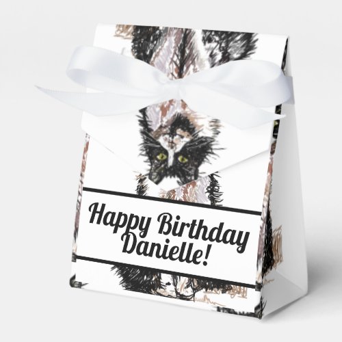 Tuxedo Cat Black Birthday Cats Cake Favor Box