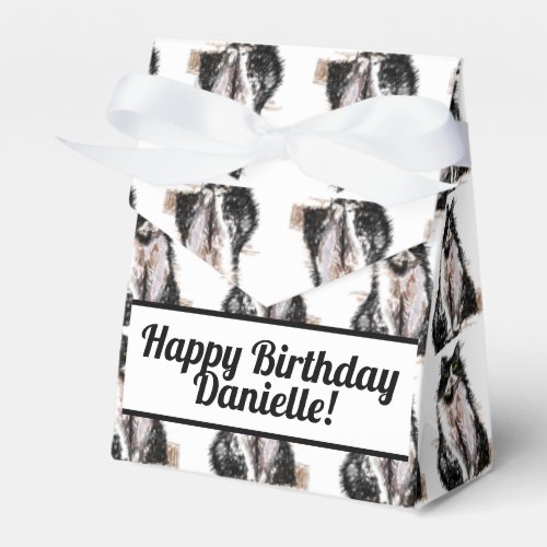 Tuxedo Cat Black Birthday Cats Cake Favour Box