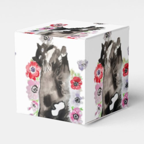 Tuxedo Cat Black White Cats Birthday Favor Box