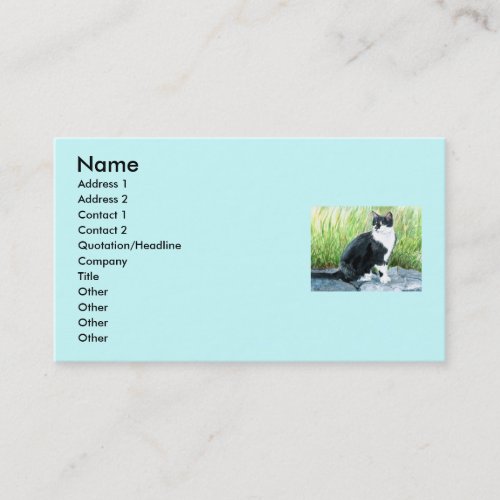 Tuxedo Cat Business Cards