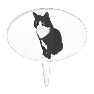 Tuxedo Cat Cake Topper