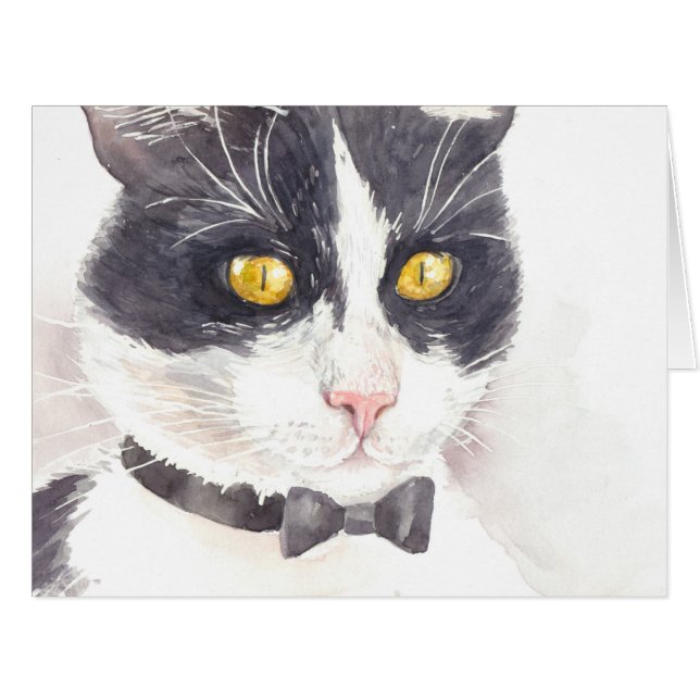 Tuxedo cat cards (Front Horizontal)