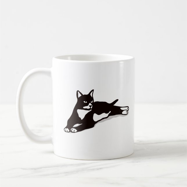 Tuxedo Cat Cat Lady Gift Cat Mom Tuxedo Cat  Coffee Mug (Left)