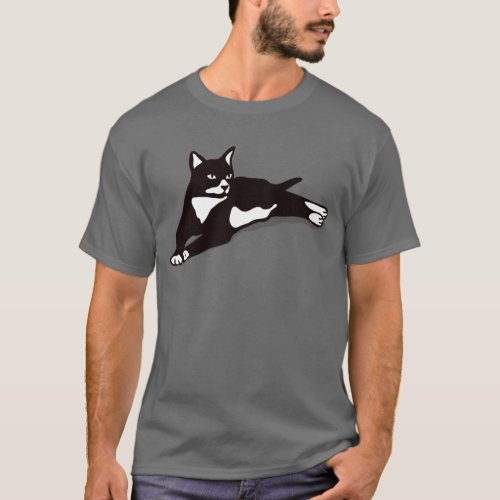 Tuxedo Cat Cat Lady Gift Cat Mom Tuxedo Cat T_Shirt