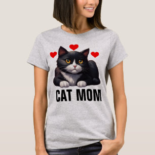 TUXEDO CAT CAT MOM T-SHIRTS