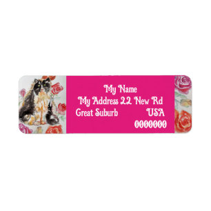 Tuxedo cat Cats Art Return Address Labels