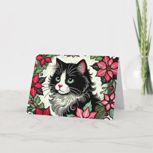 Tuxedo Cat Christmas                               Card