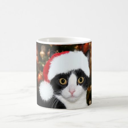 Tuxedo Cat Christmas Coffee Mug