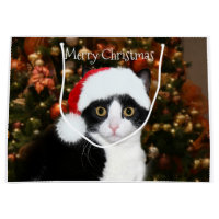 Cat christmas gift bag hot sale