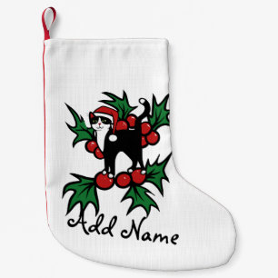 Tuxedo Cat Christmas Small Christmas Stocking