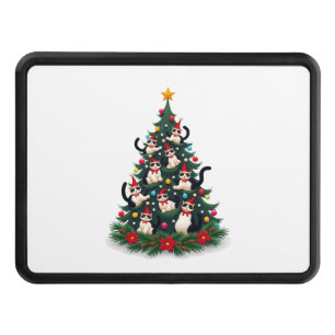 Tuxedo Cat Christmas Tree Tuxedo Cat Lights Xmas M Hitch Cover