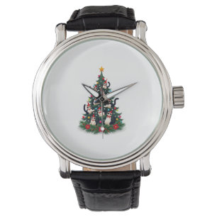 Tuxedo Cat Christmas Tree Tuxedo Cat Lights Xmas M Watch