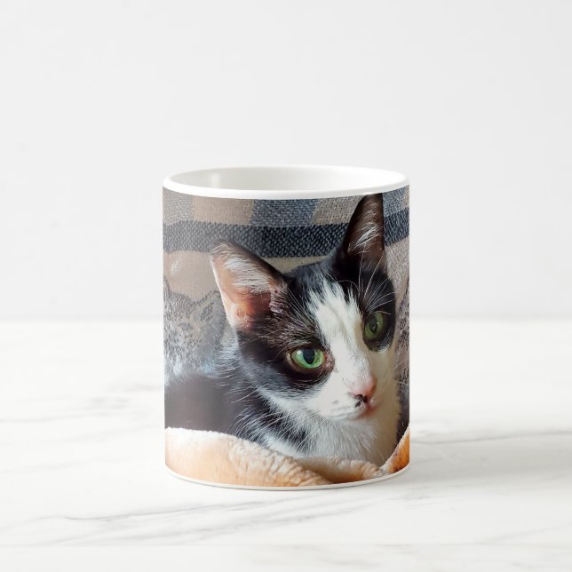 Tuxedo Cat Coffee Mug (Center)