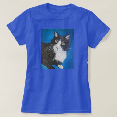 Tuxedo Cat Cool Pet Clothing Custom Art Shirt