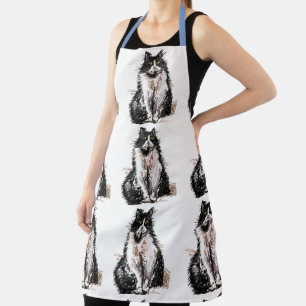 Tuxedo Cat Cute Cats Black White Animal Apron